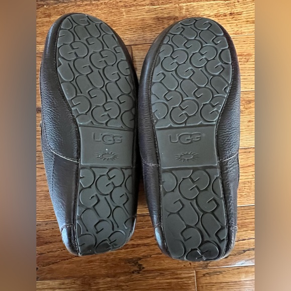 UGG Men's Ascot Loafer Slipper Leather Upper Brown Size 13 EE (Extra Wide) - Picture 6 of 14